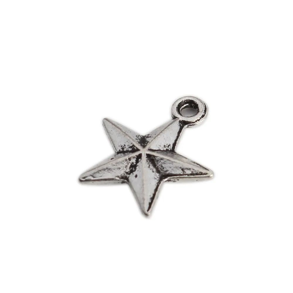 

Wholesale 50pcs Tibetan Silver Metal Zinc Alloy Star Charms Pendant 13*15mm For Jewelry Necklace Bracelet DIY Making