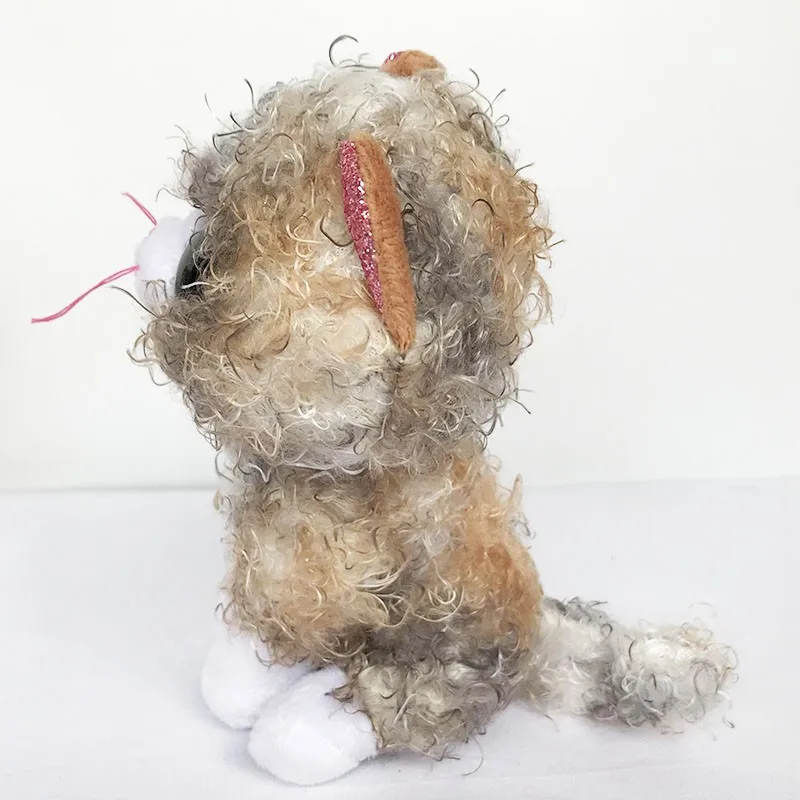 Фото Новинка 6 дюймов 15 см Ty Beanie Boos большой глаз кудрявый серый Кот плюшевая милая кукла Декор плюшевые игрушки для мальчиков девочек детский под... №4
