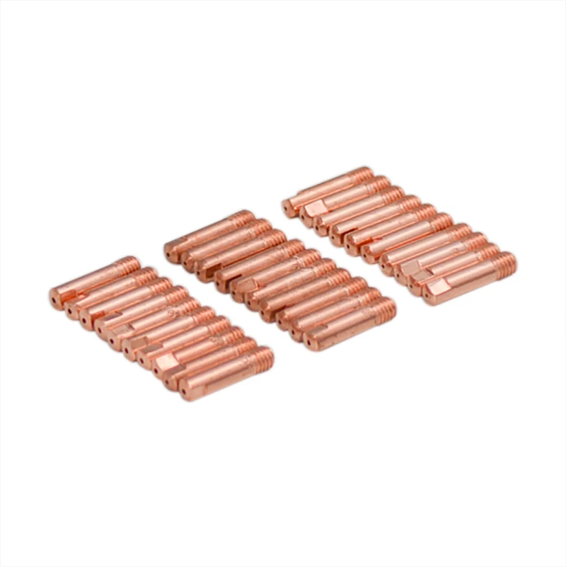 

10pcs/set MB-15AK M6*25mm MIG/MAG Welding Torch Contact Tip Gas Nozzle 0.8mm 1mm 1.2mm Welding Nozzles