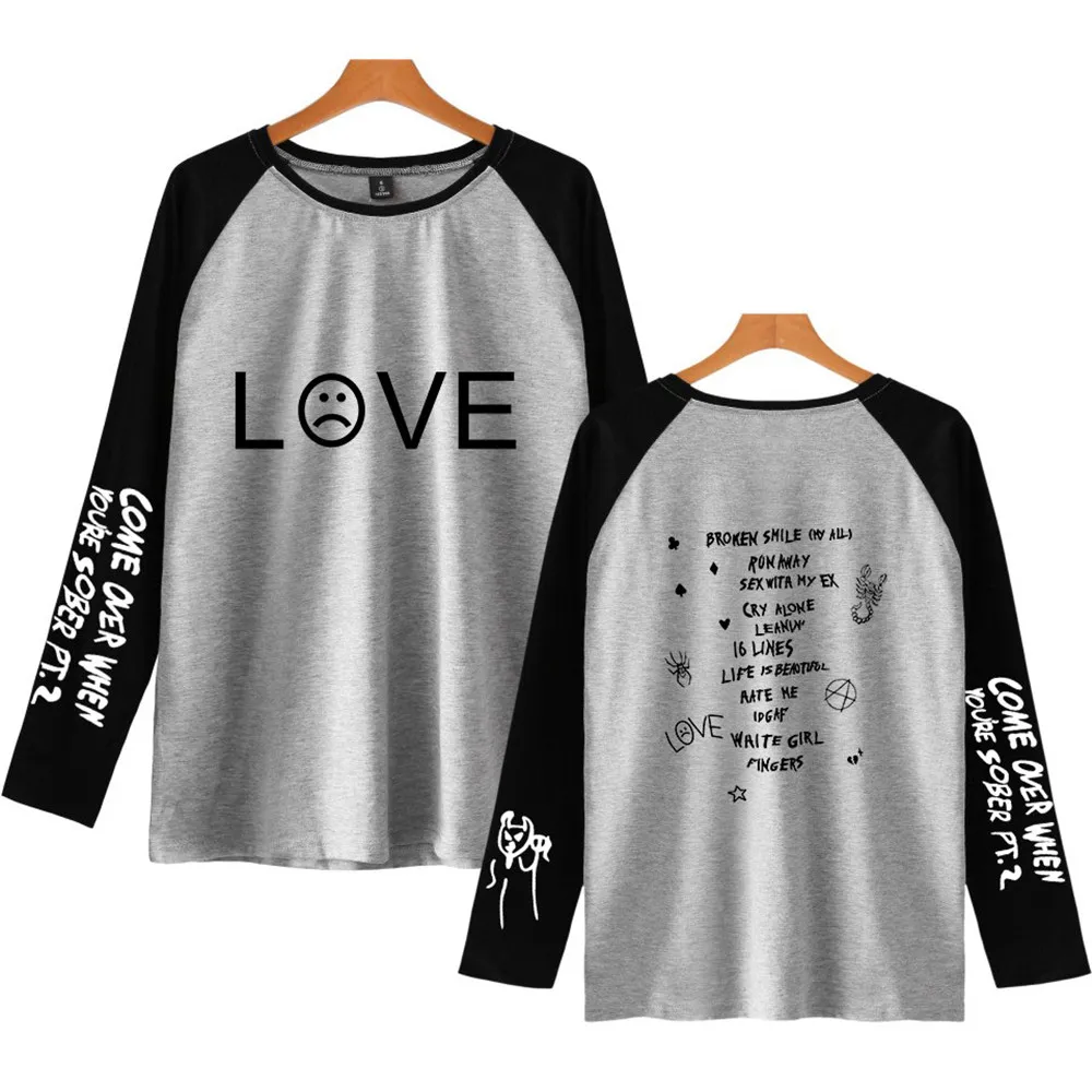 

Футболка Lil Peep в стиле Харадзюку, модная уличная одежда в стиле хип-хоп для мужчин и женщин, топ с принтом Cry Baby Ullzang