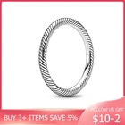 Подлинное 925 пробы серебро сверкающие змея цепи узор кольцо для Для женщин Обручение ювелирные изделия Юбилей