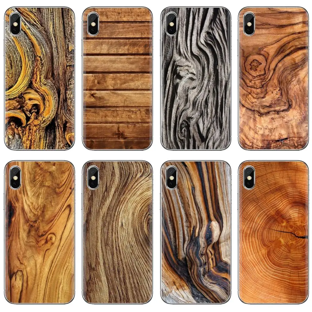 

For iPhone iPod Touch 11 12 Pro 4 4S 5 5S SE 5C 6 6S 7 8 X XR XS Plus Max 2020 Pattern wood textures Coolest Silicone Phone Case