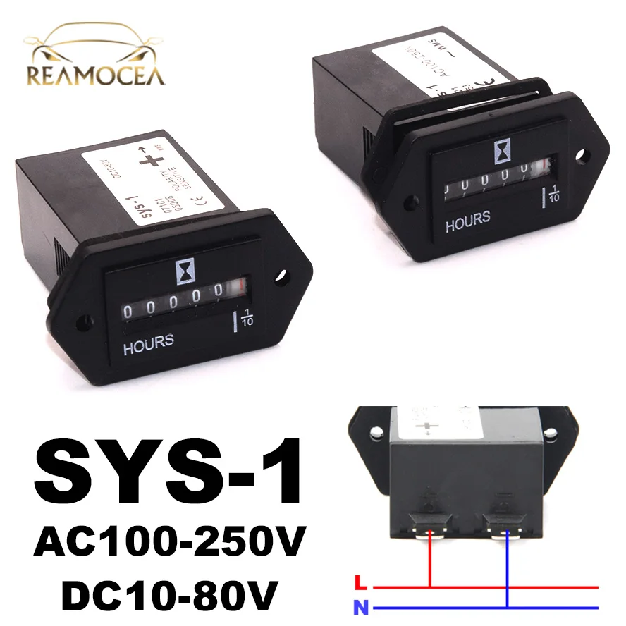 Фото Reamocea AC100-250V/DC10-80V счетчик часов счетчик часов таймер 6-значный дисплей для электромеханического двигателя генератор грузовик автомобиль №1