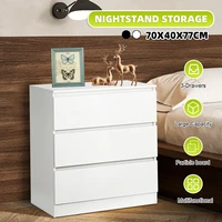 3 drawer chest of drawers bedside cabinet home living room hallway for the bedroom nightstands household furniture cupboard 77cm