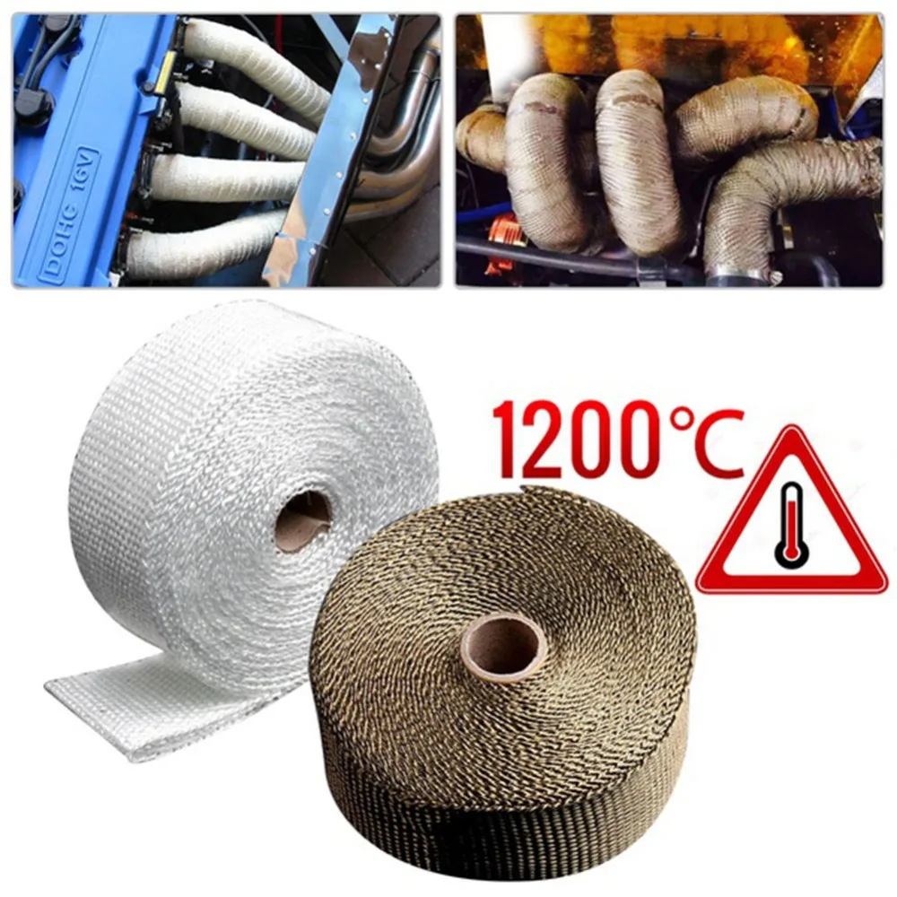 5 м x 50 мм рулон тепловой пленки для выхлопных труб мотоцикла стекловолоконная