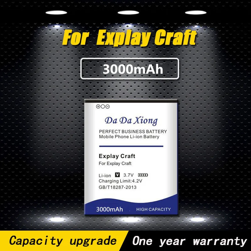 100% новый высококачественный аккумулятор Explay Craft емкостью 3000 мАч для телефона