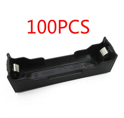 

HJXY100PCS 18650 Battery Holder Plastic Battery Holder Case Storage Box 1*18650 Holder 3.7V" with Pin 18650 Battery Holder Diy