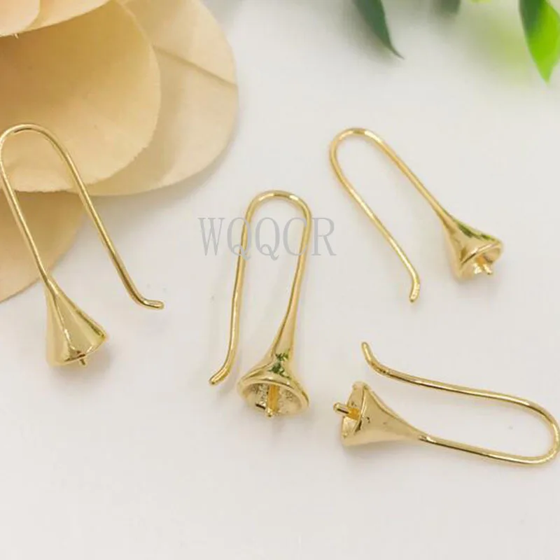 10PCS Free Shipping New Gold and 925 Silver colorSelect DIY Jewelry Accessories Water Drop Horn Shape Wholesale | Украшения и