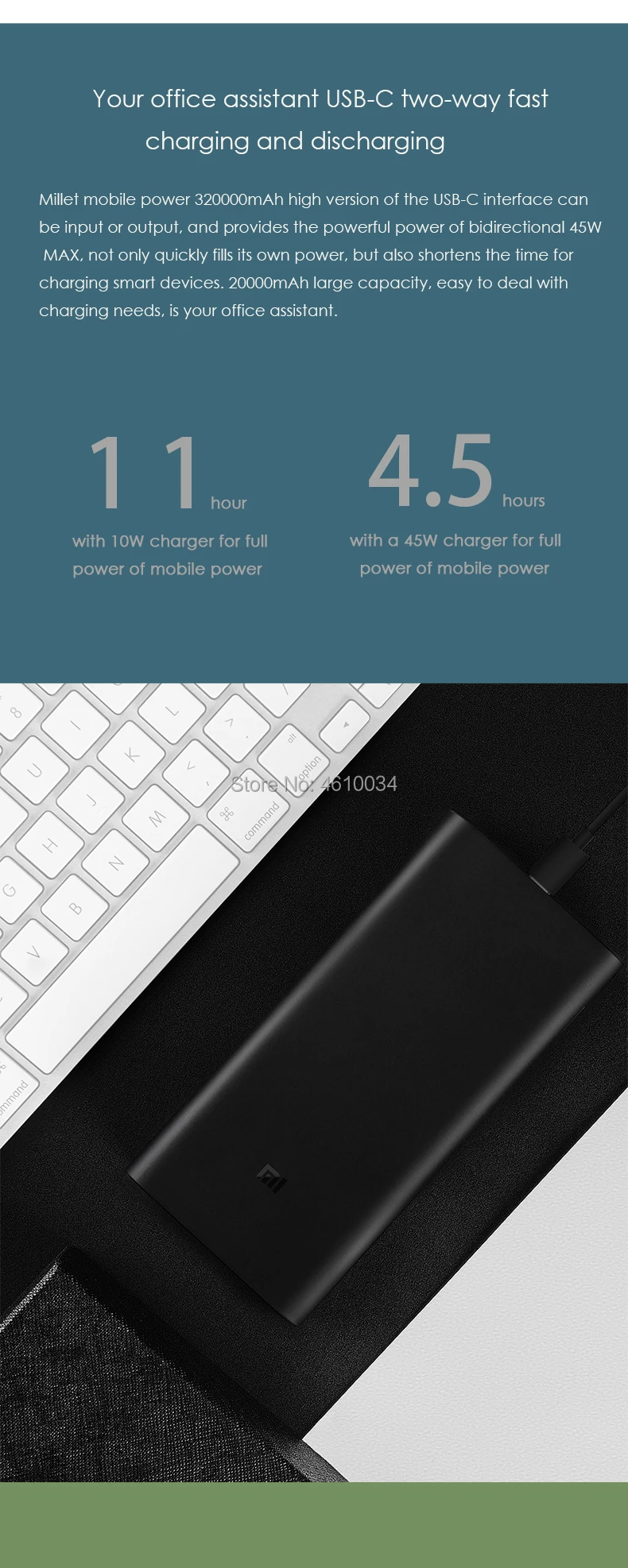 Xiao mi power Bank 3 20000 мАч Pro 45 Вт PD быстрое зарядное устройство для ноутбука mi power Bank PLM07ZM с тройным USB выходом USB-C 45 Вт 20000 мАч