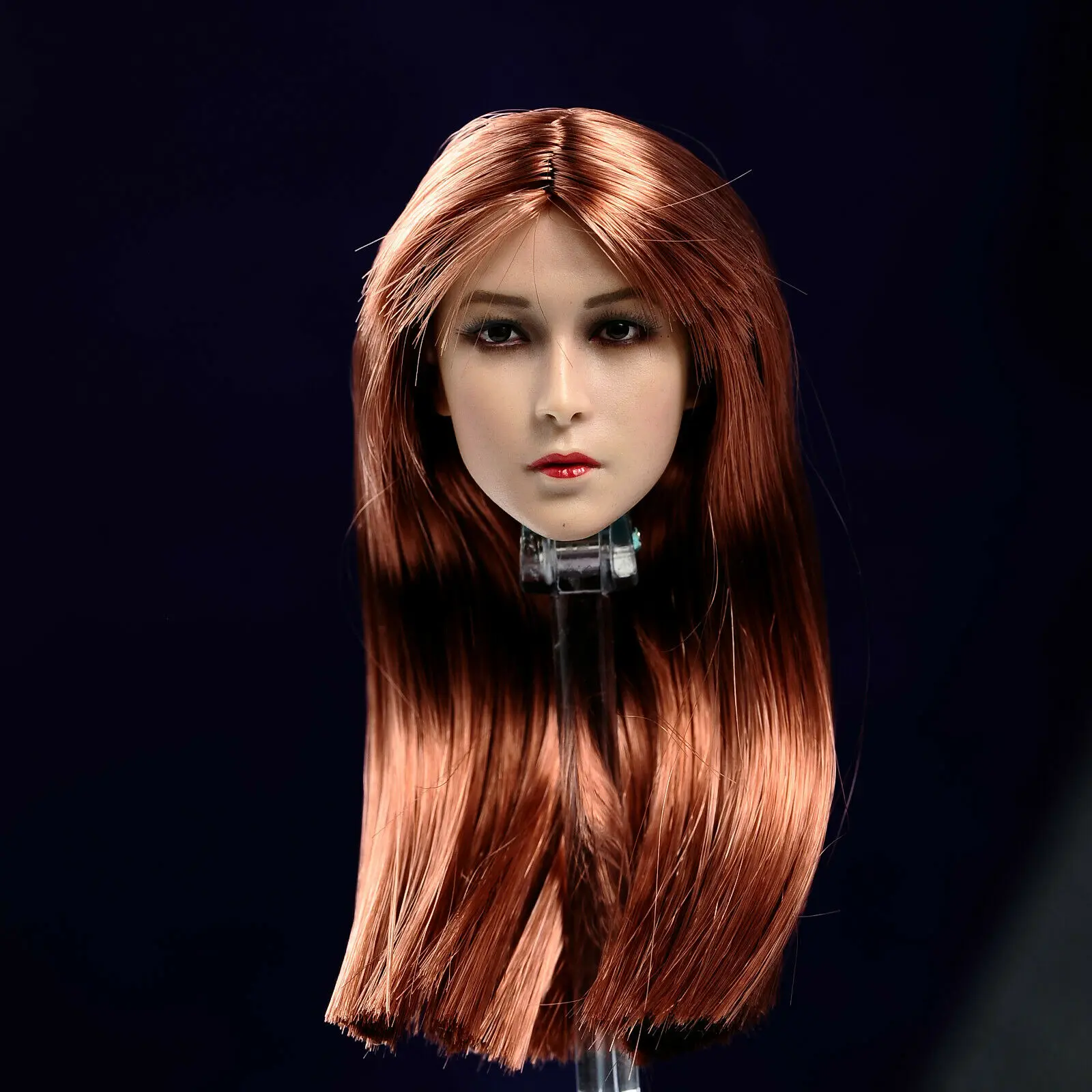 

Масштаб 1/6, европейская голова девушки, лепка, голова из коричневых волос, резная, подходит для 12 дюймов, куклы-фигурки