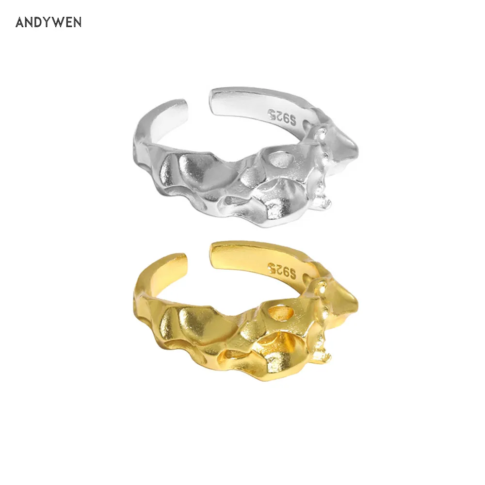 

Кольцо женское ANDYWEN, из серебра 925 пробы, с изменяемым размером, 2021