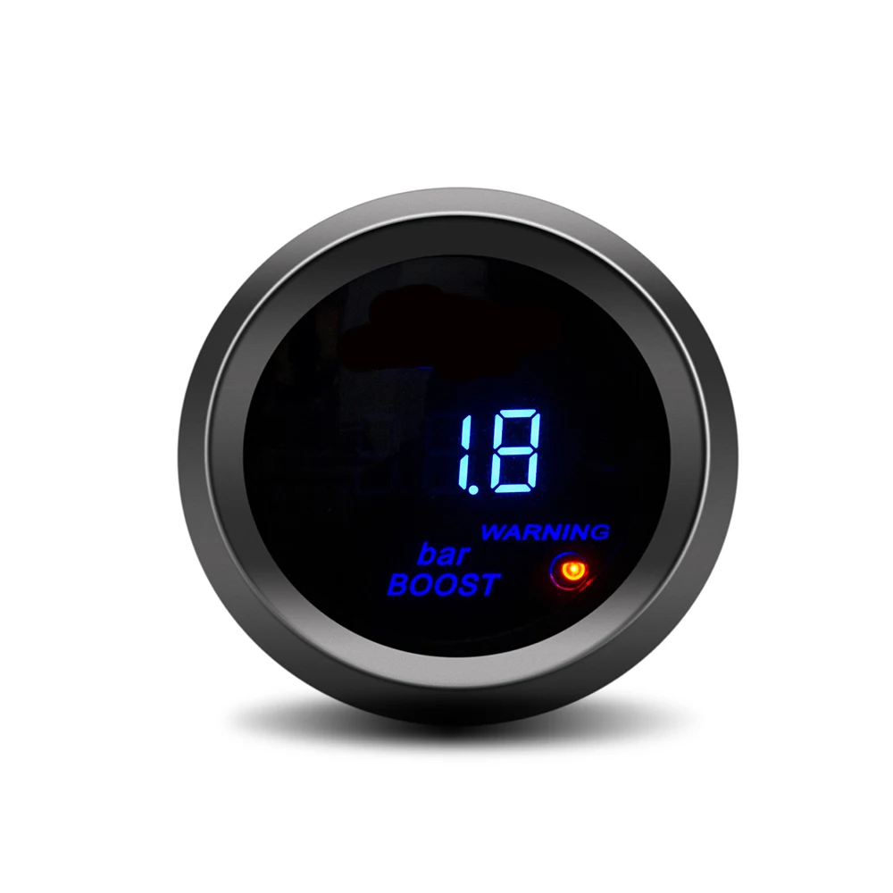 Автомобильный цифровой турбонаддув 52 мм механический синий светодиодный турбо