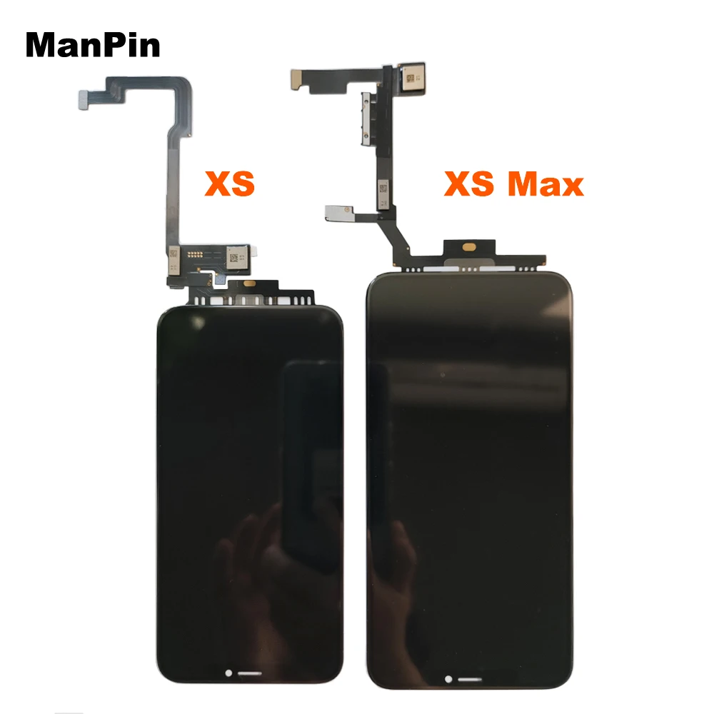 For iPhone XS Max X LCD Screen Touch Glass Long Flex Cable No Soldering Mobile Phone Display Panel Lens Replacement Spare Parts