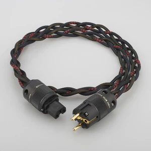 p103 audiocrast schuko mains power cord cable hifi cd amplifier amp eu power plug cable braided ac power kabel free global shipping