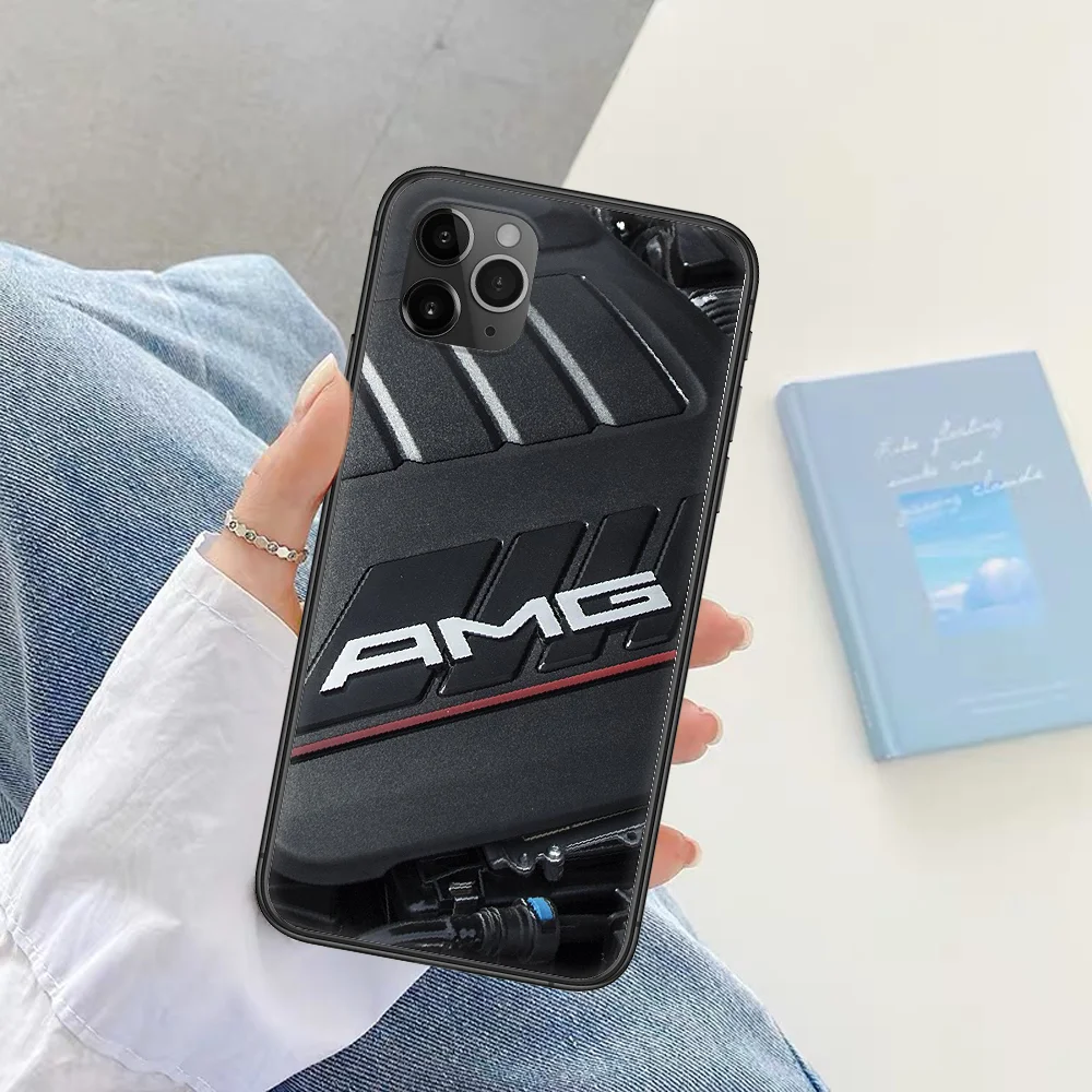 

Amges Car Benzs Phone case For Huawei Honor 6 7 8 9 10 10i 20 A C X Lite Pro Play black luxury bumper tpu cover soft prime 3D