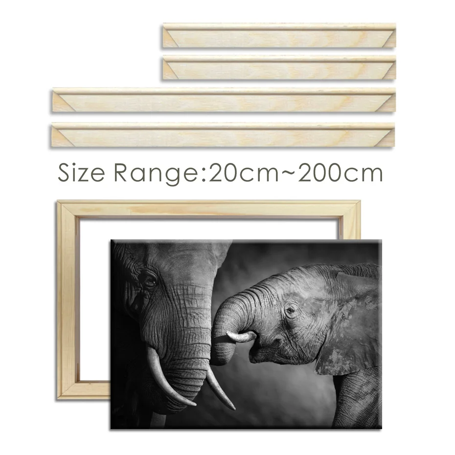 

Factory Price DIY Frames With Drawing Pins Canvas Oil Painting Picture Natural Wood Frame for Diamond Painting Wall Art Picture