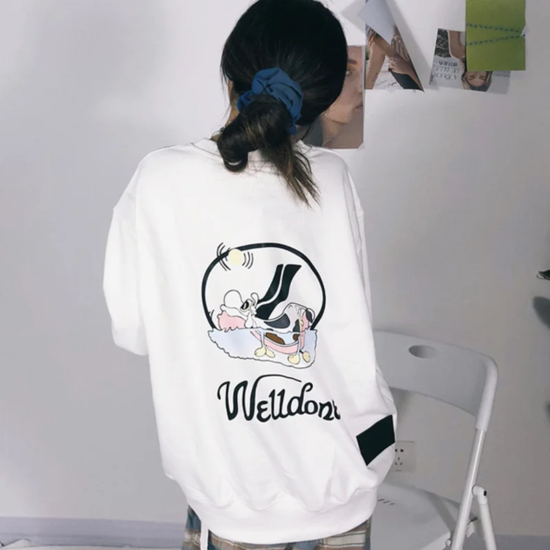 

2021 New Autumn Fashion Unisex Pullovers High Quality Loose Women Sweatshirt Print Casual Elegant Men Sweatshirt T511