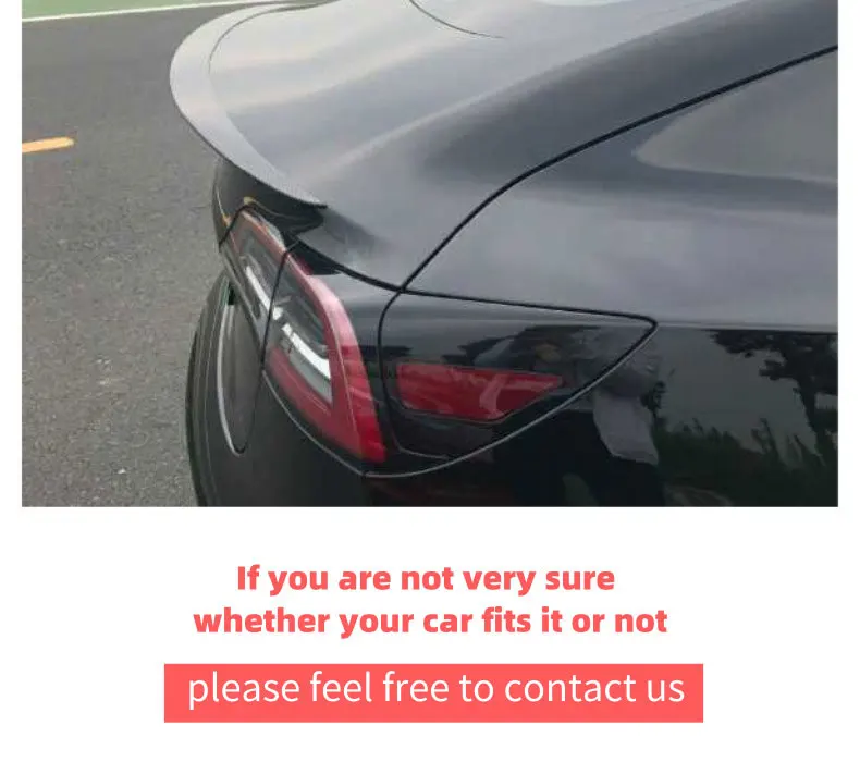 Rear trunk spoiler wing for Tesla model 3 year Rear Carbon Fiber texture Spoiler Car Rear Wing