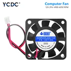 YCDC 40 мм 2 Pin PC Вентилятор 40x40 мм 2 Pin черный Настольный Процессор теплоотводящий кулер охлаждения вентилятор ACDC 12V 4010 модель