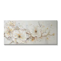 beautiful white plum blossom flowers home decoration handmade canvas oil painting wall art pictures posters for living room sofa