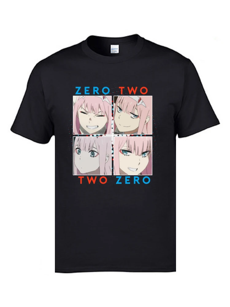 Darling In The Franxx Zero Two футболка Ahegao японский аниме Манга комикс футболки для мужчин