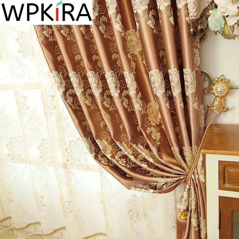 Роскошные жаккардовые шторы с золотым Дамасским узором для гостиной спальни