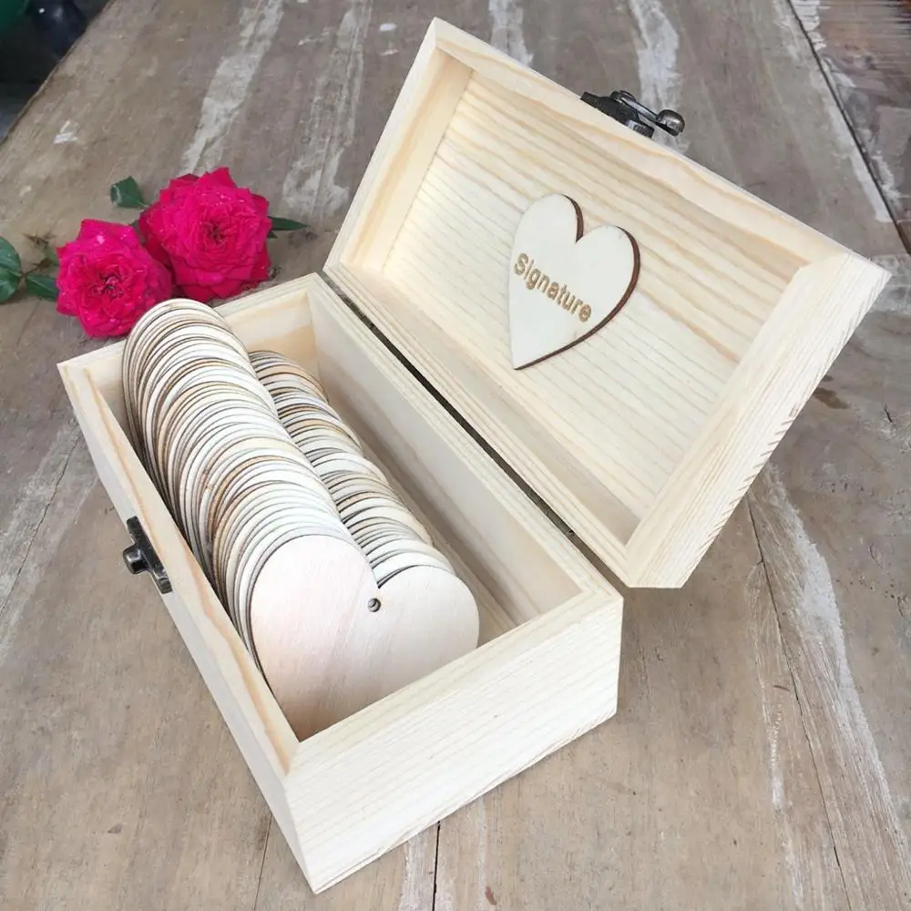 Персонализированная Свадебная книга для гостей на заказ деревянная коробка