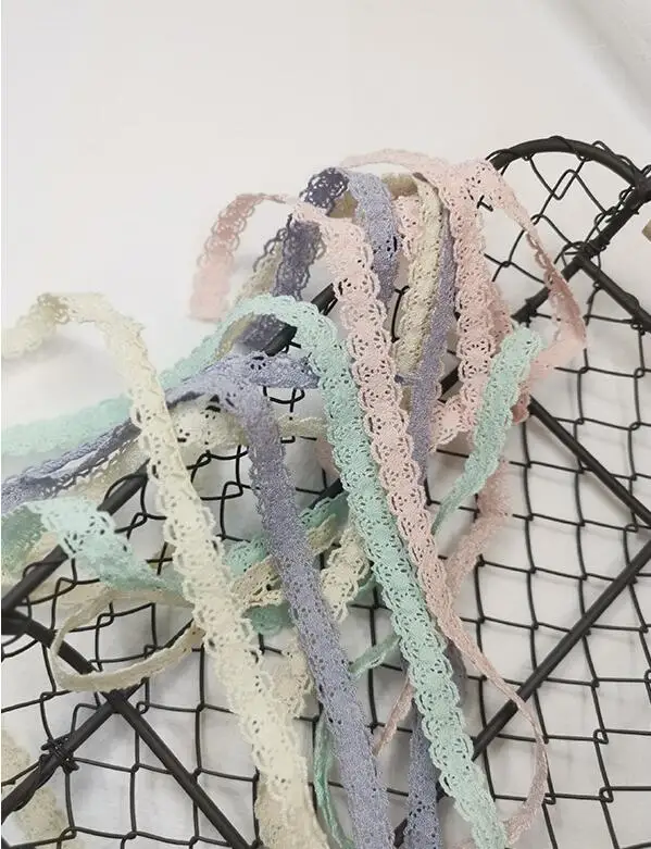 5 м/лот Изысканная кружевная лента из 100% хлопка вязаная эластичная для рукоделия