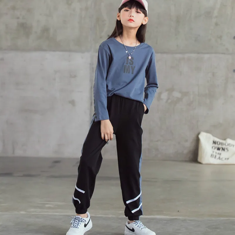 

New Spring Baby Casual Tracksuit Children Boy Girl Cotton Tee Pants 2Pcs/Sets Kids Leisure Sport Suit Teens Clothing CL489