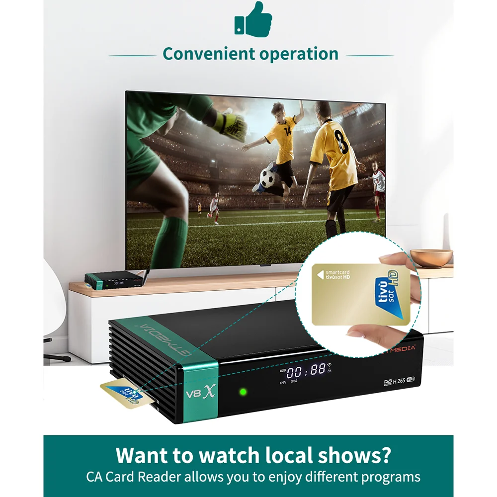 Spain Free Shiping DVB-S2 Satellite Receiver GTMEDIA V8X H.265 DVB S2 V7 S2X Wifi CA Slot Scart Set Top Box GT MEDIA V8 NOVA | Электроника