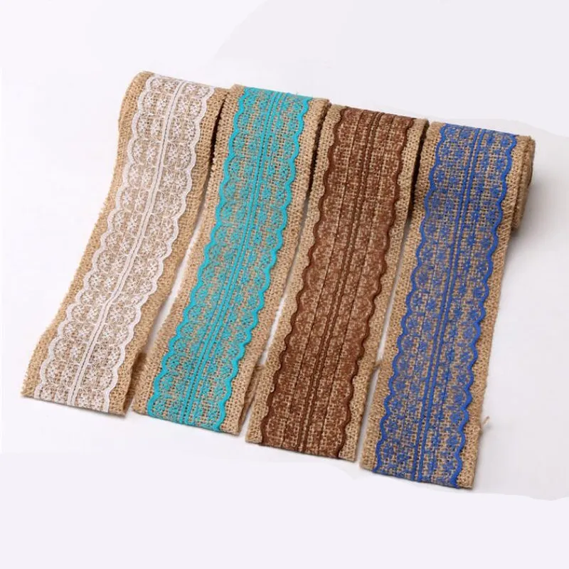 2 м/рулон лента из натурального джута|Кружево| |