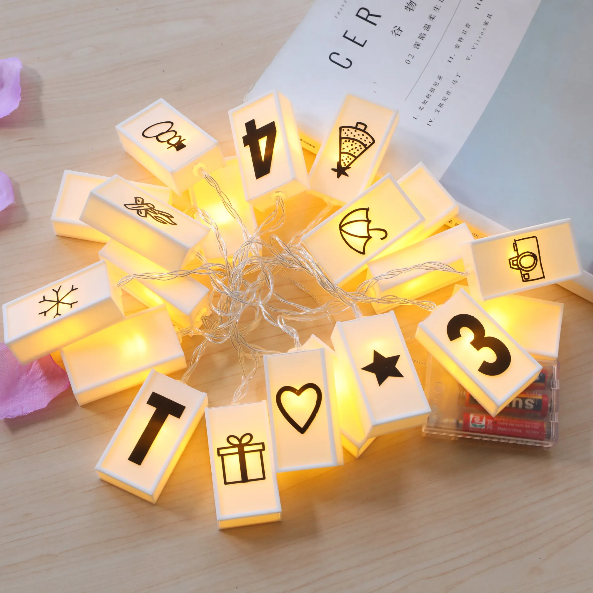 Светодиодный светильник с надписью сделай сам 6 м 50 светодиодный аккумулятором