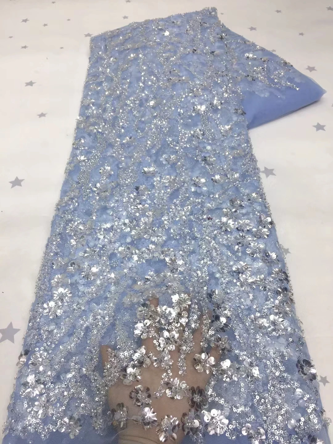 

2021 кружевная ткань с блестками, сетчатая фиолетовая Тяжелая вышивка бисером, ткань, французское Тюлевое кружево для вечерние