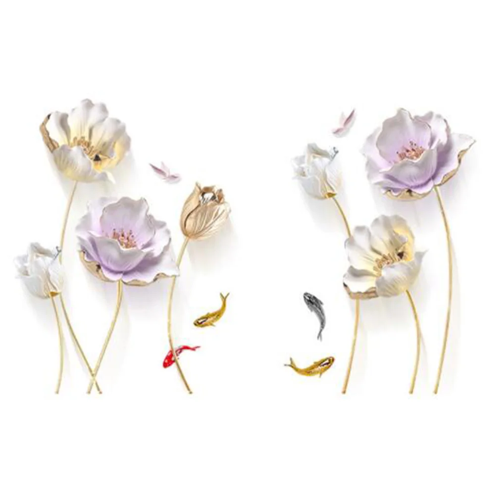 Китайский стиль цветок 3D обои наклейки на стену гостиная спальня ванная комната