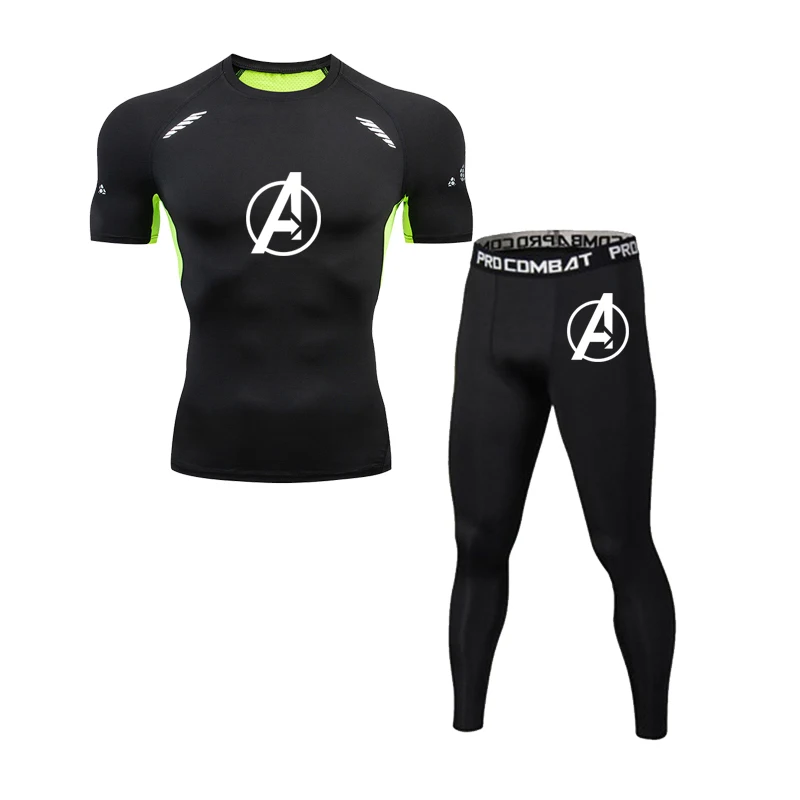 

Men's Sportswear Suits Quick Dry Gym Fitness Training Workout Jogging Sports Set Running Tracksuit BJJ MMA Rashguard Boxing Sets