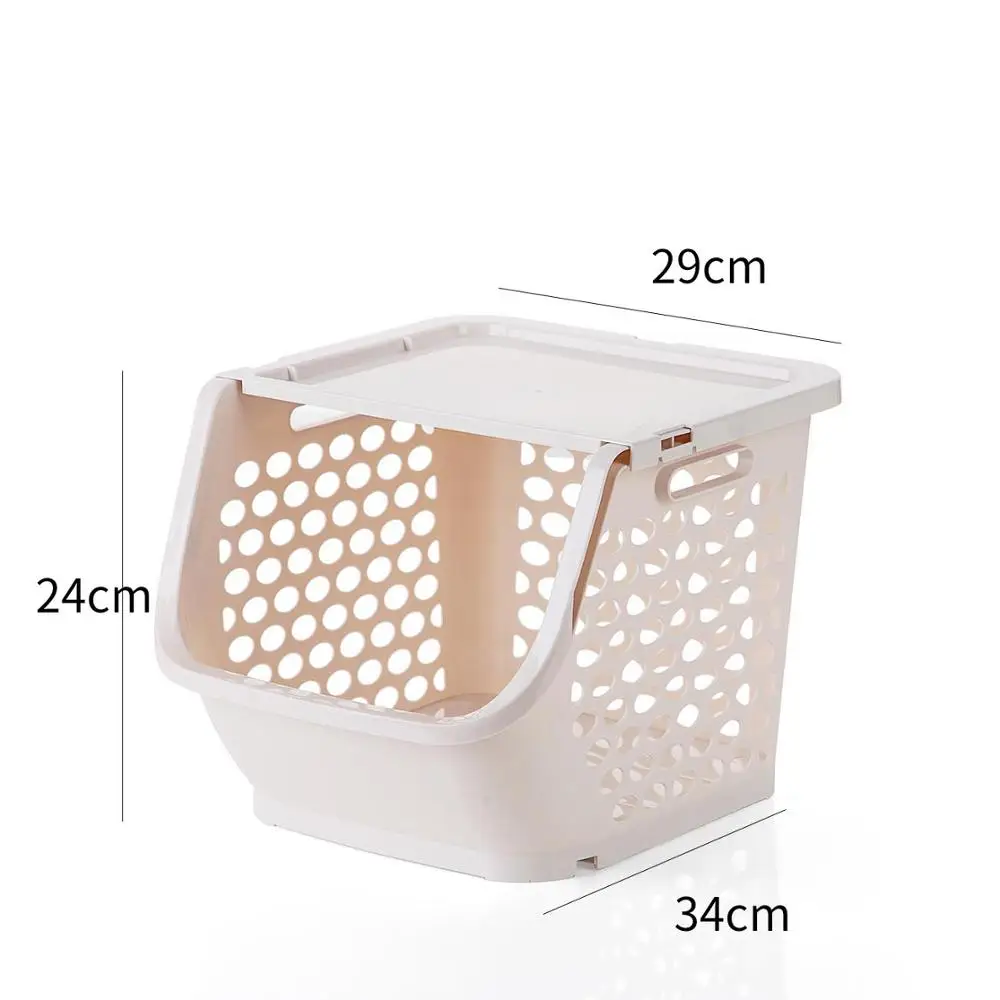 1 шт. Штабелируемая корзина для хранения пластиковая стандартная кухонная