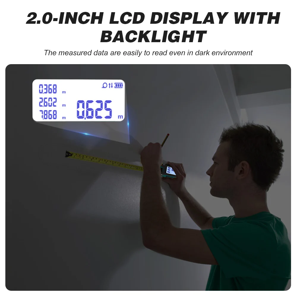 

MiLESEEY DT20 3in1 Digital Laser Measure Tape 2.0in Power Tape Laser Distance Meter 131ft Laser Measurer with 16ft Tape Measurer