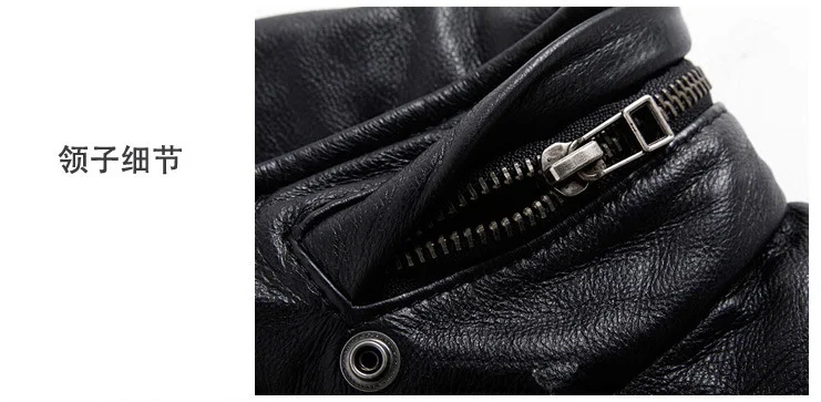 

Men genuine 2015 leather jackets with four patch pockets Classic M65 Army jacket Plus size casual leather coats for male xxxxxxl