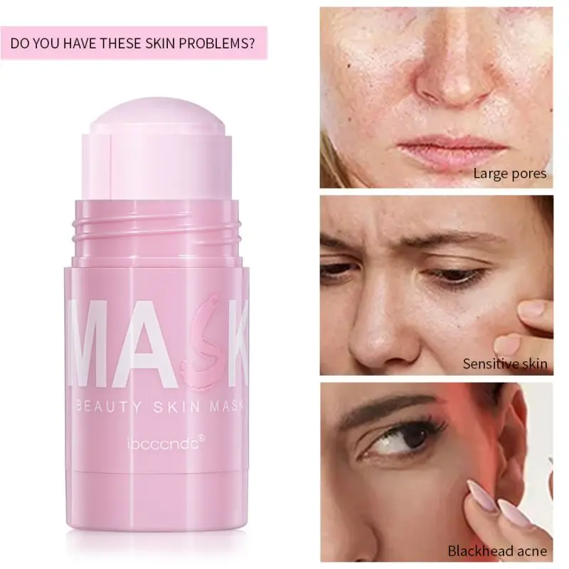 

Oil Control Moisturizing Shrink Pores Masks Facial Care Rose Flower Purifying Clay Stick Mask Remove Anti-Acne Solid Fine Mask