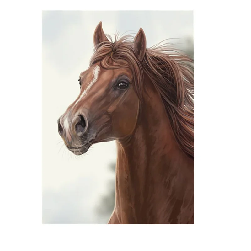 

5D квадратная алмазная живопись Лошадь Набор для вышивки крестиком Стразы домашний декор рукоделие