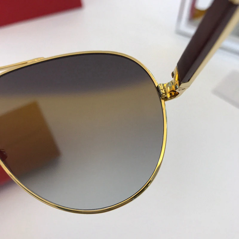 

Metal Oval Gradient Brown Men's Sunglasses CT0942 Silver Women's Fashion Glasses