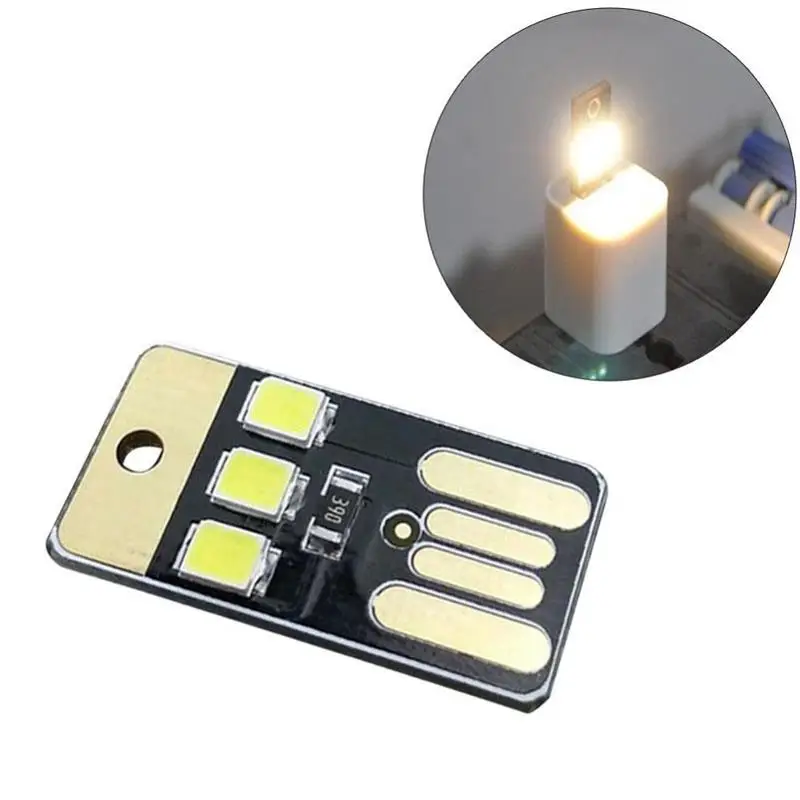 Ночная лампа 5 шт./лот миниатюрная карманная USB-карта светодиодный Ночной