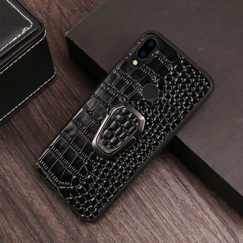 Black Роскошный чехол для телефона Xiaomi pocophone F1 8 9 9se 9T A1 A2 lite Max 3 Pro с текстурой крокодила чехол для Redmi Note 5 6 7 6A 7A Pro - Цвет: Black