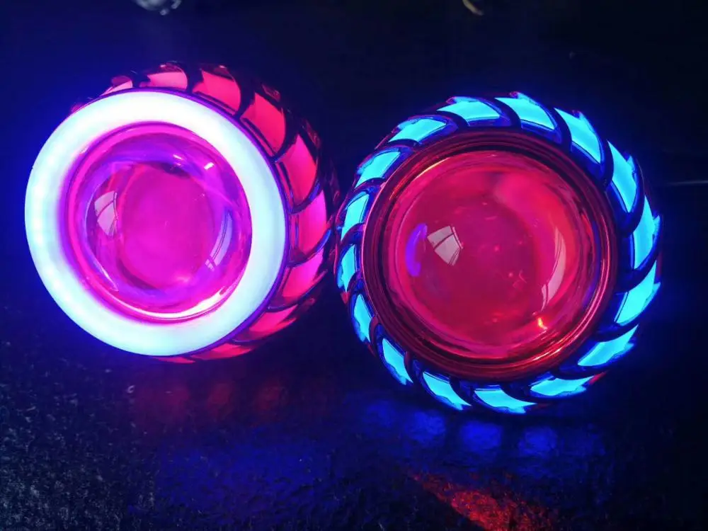 Супер яркий Встроенный светодиодный проектор для Mortorcycle фар мигающий свет 12 80 в 8