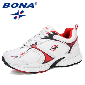 Мужские кроссовки BONA, кожаная спортивная обувь для бега и тренировок, дизайнерские, уличные спортивные туфли, спортивная обувь для бега, 2020