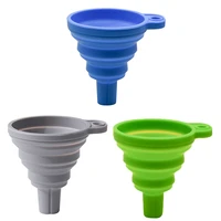 1pcs silicone wide mouth funnel for canned collapsible funnel for liquid powder transfer funnel filter kitchen tools