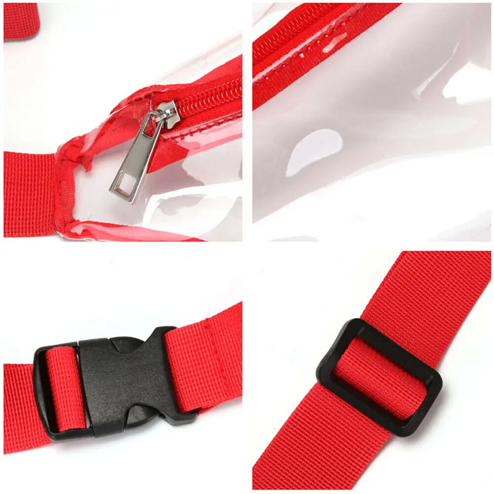 Новинка модная однотонная Прозрачная женская поясная сумка на молнии из ПВХ