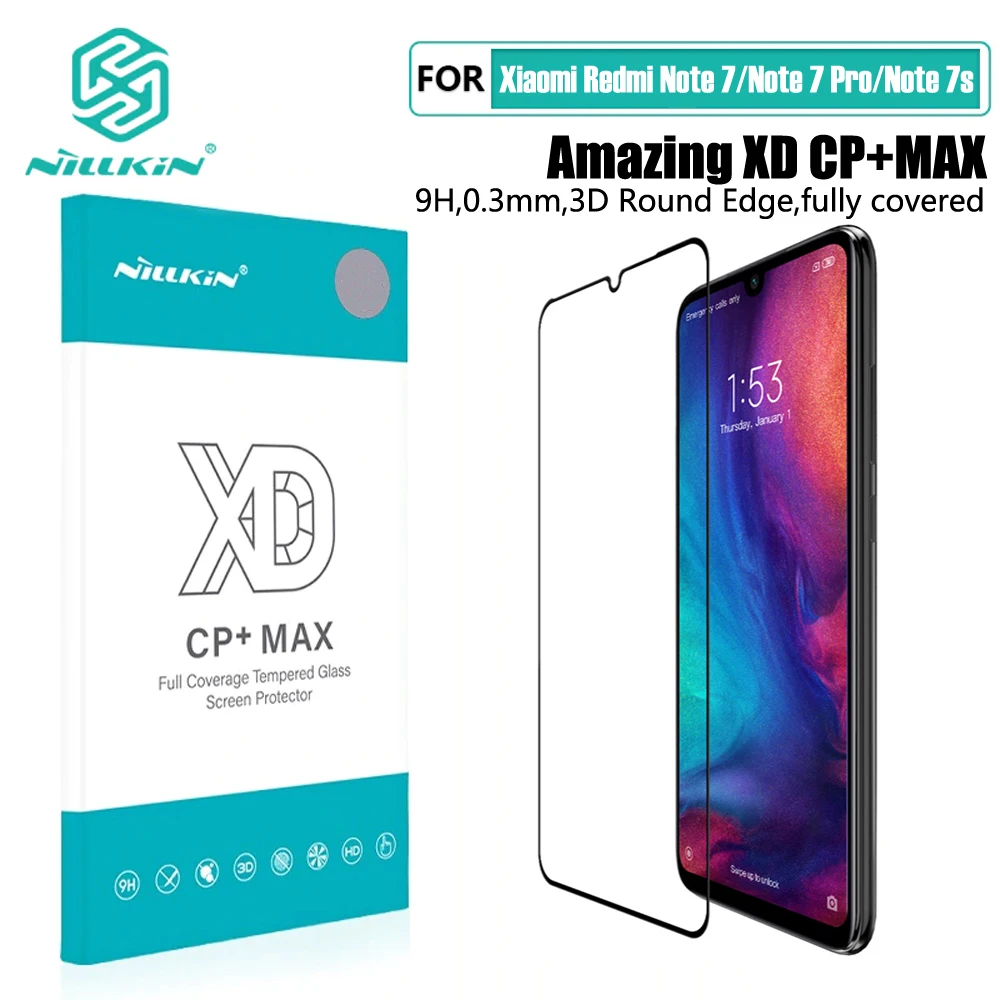 Для Xiaomi Redmi Note 7 Pro стекло Nillkin XD CP+ Max полное покрытие 3D закаленное стекло Защита экрана для Redmi Note7 note 7S film