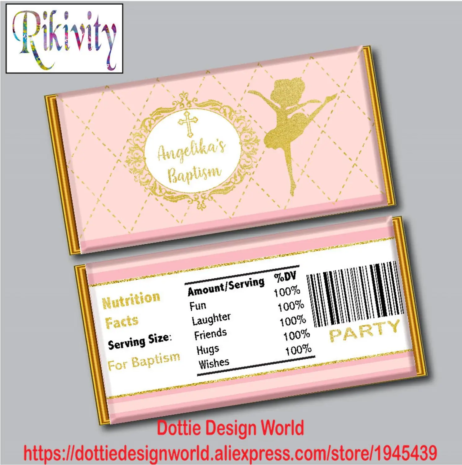 Изготовленная на заказ наклейка бутылку для воды в виде балерины девушки