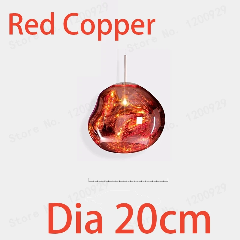 Dia 20cm Copper Скандинавская Лава стеклянная подвесная люстра в форме шара лампа прозрачная Современная фантазия Волшебная Люстра для ресторана бар кафе - Цвет корпуса: Dia 20cm Copper